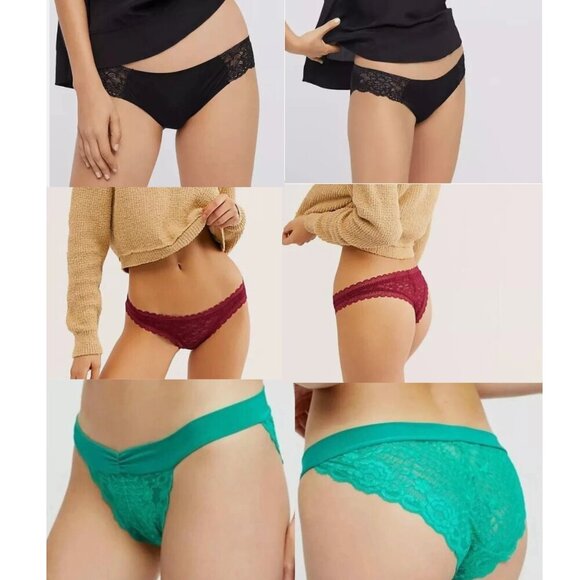 SET of 3 Free People Intimately Underwear XS NWT - Picture 1 of 9